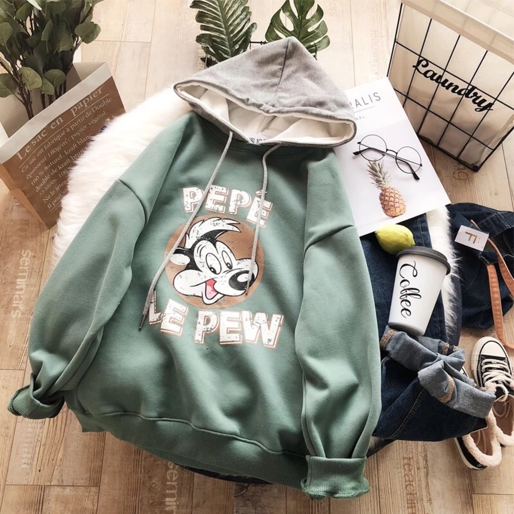 Pepe Le Pew Hoodies Thicker Pullover Cartoon